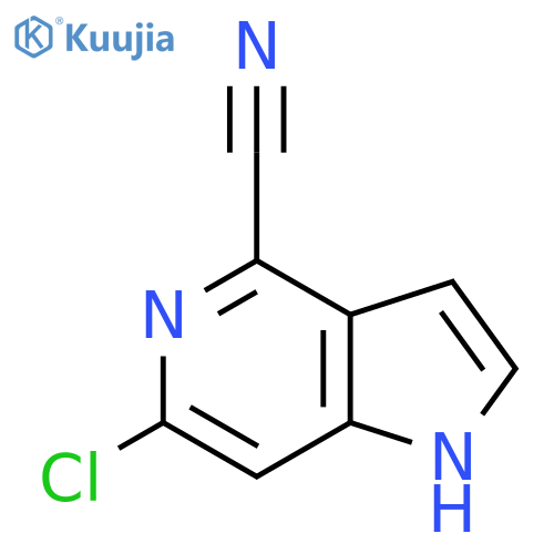 6-Chloro-1H-pyrrolo[3,2-c]pyridine-4-carbonitrile structure
