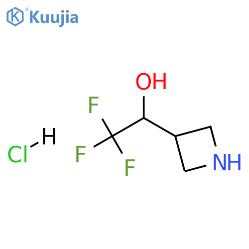 1-(azetidin-3-yl)-2,2,2-trifluoro-ethanol;hydrochloride structure