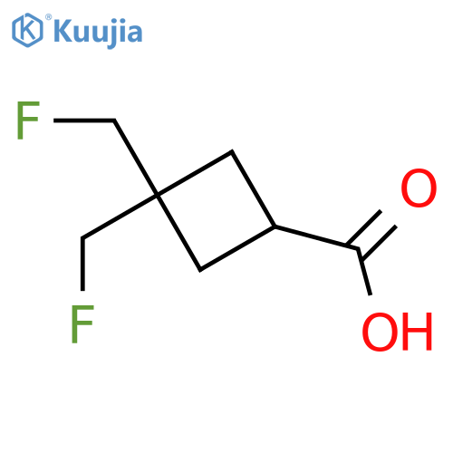 3,3-bis(fluoromethyl)cyclobutane-1-carboxylic acid structure
