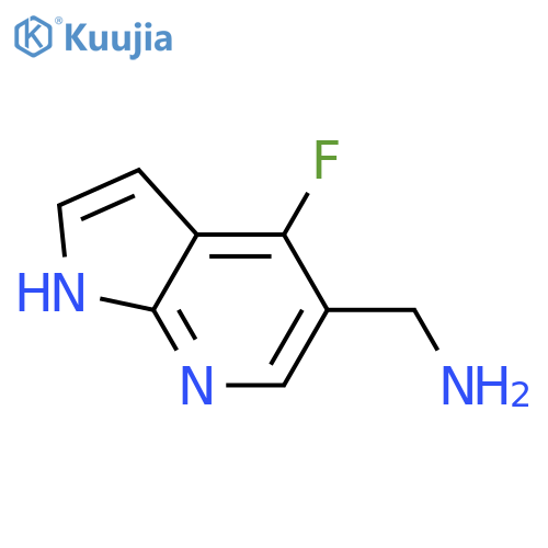 (4-fluoro-1H-pyrrolo[2,3-b]pyridin-5-yl)methanamine structure