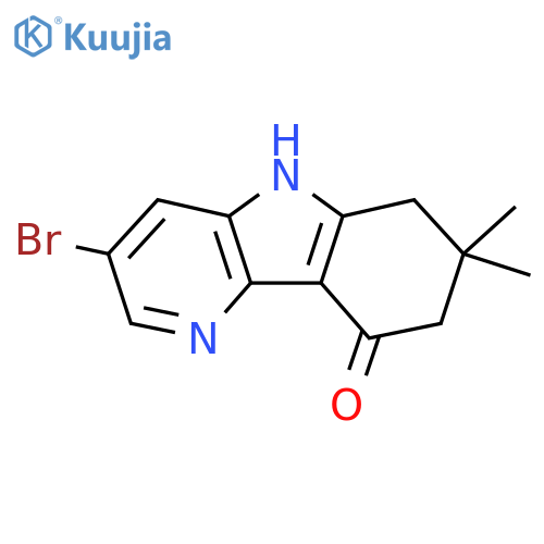 3-Bromo-7,7-dimethyl-5,6,7,8-tetrahydro-9H-pyrido[3,2-b]indol-9-one structure