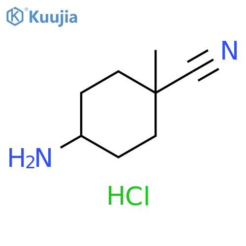 4-amino-1-methylcyclohexane-1-carbonitrile hydrochloride structure