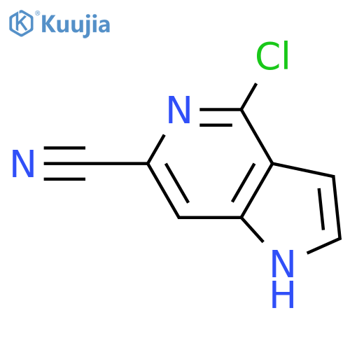 4-chloro-1H-pyrrolo[3,2-c]pyridine-6-carbonitrile structure