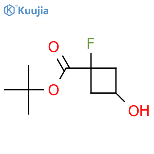 tert-butyl 1-fluoro-3-hydroxy-cyclobutanecarboxylate structure