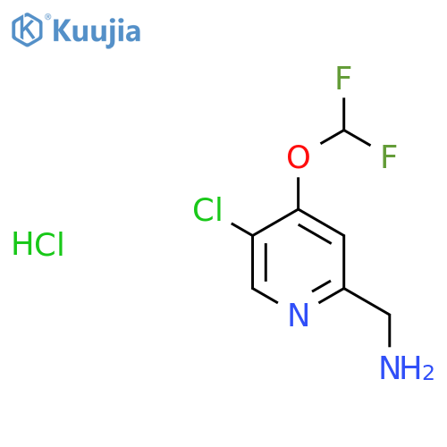 (5-Chloro-4-(difluoromethoxy)pyridin-2-yl)methanamine hydrochloride structure