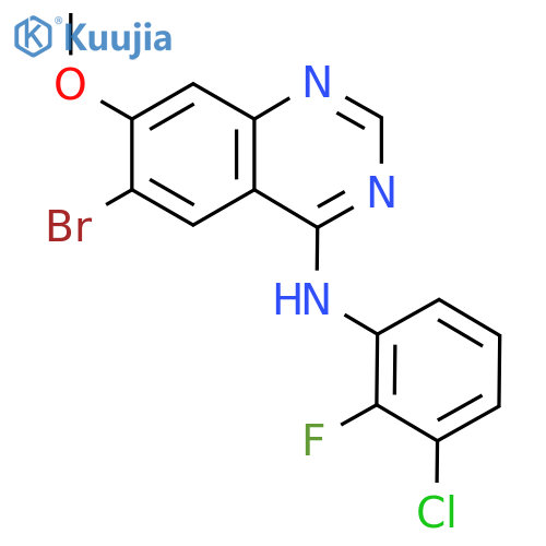 6-Bromo-N-(3-chloro-2-fluorophenyl)-7-methoxyquinazolin-4-amine structure