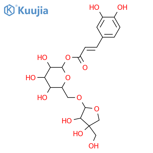 3-(3,4-Dihydroxyphenyl)-2-propenoic acid; (E)-form, [β-D-Apiofuranosyl-(1→6)-β-D-glucopyranosyl] ester structure