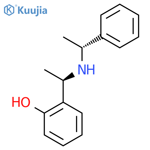 2-((1R)-1-(((1'R)-1'-phenylethyl)amino)ethyl)phenol structure