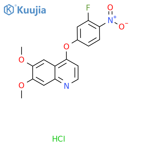 4-(3-Fluoro-4-nitrophenoxy)-6,7-dimethoxyquinoline hydrochloride structure