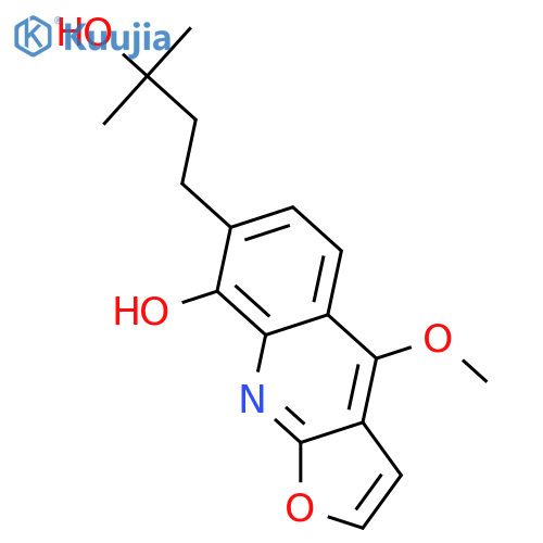 Furo[2,3-b]quinoline-7-propanol, 8-hydroxy-4-methoxy-α,α-dimethyl- structure