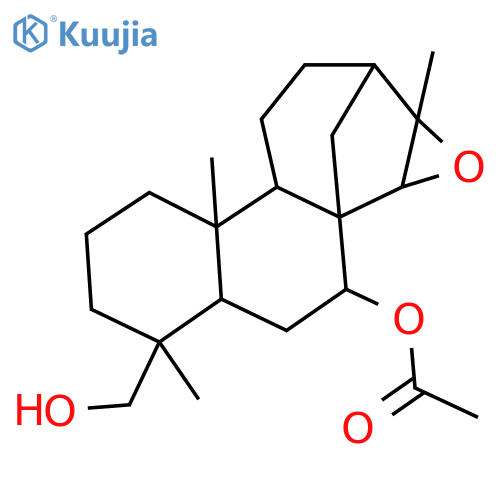 Kaurane-7,18-diol, 15,16-epoxy-, 7-acetate, (4β,7β,15α)- structure