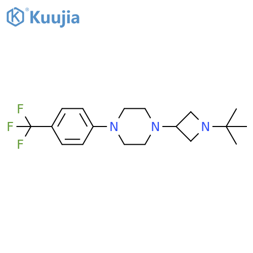 Piperazine,1-[1-(1,1-dimethylethyl)-3-azetidinyl]-4-[4-(trifluoromethyl)phenyl]- structure