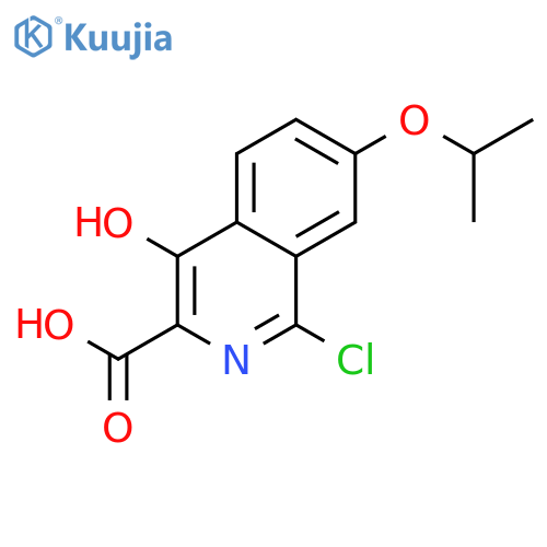3-Isoquinolinecarboxylic acid, 1-chloro-4-hydroxy-7-(1-methylethoxy)- structure