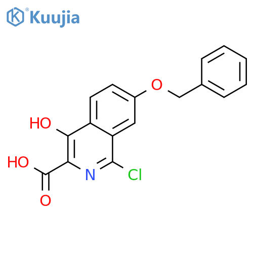 3-Isoquinolinecarboxylic acid, 1-chloro-4-hydroxy-7-(phenylmethoxy)- structure