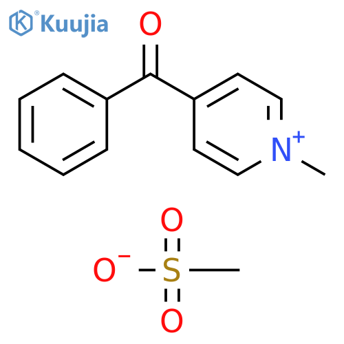 Pyridinium, 4-benzoyl-1-methyl-, methanesulfonate structure