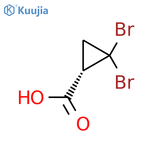 (1S)-2,2-Dibromocyclopropane-1-carboxylic acid structure