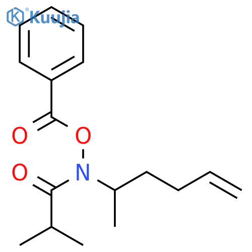 Benzoic acid, (2-methyl-1-oxopropyl)(1-methyl-4-penten-1-yl)azanyl ester structure