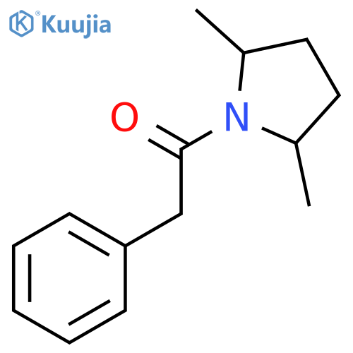 Ethanone, 1-[(2R,5R)-2,5-dimethyl-1-pyrrolidinyl]-2-phenyl-, rel- structure
