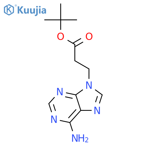tert-butyl 3-(6-amino-9H-purin-9-yl)propanoate structure