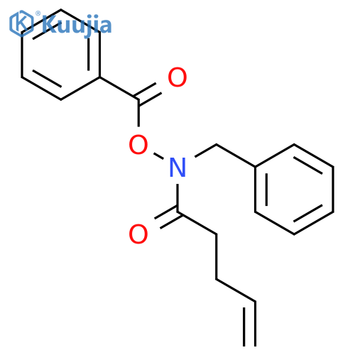 4-Pentenamide, N-(benzoyloxy)-N-(phenylmethyl)- structure