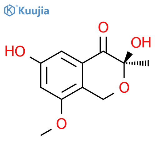 1H-2-Benzopyran-4(3H)-one, 3,6-dihydroxy-8-methoxy-3-methyl-, (3S)- structure