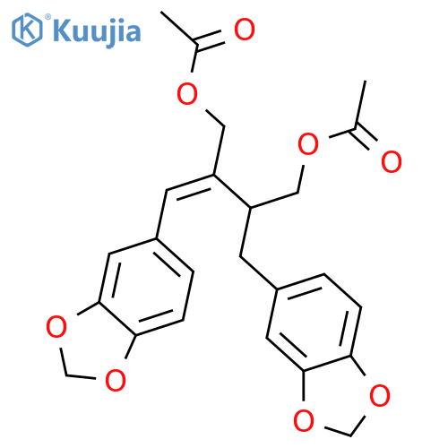 1,4-Butanediol,2-(1,3-benzodioxol-5-ylmethyl)-3-(1,3-benzodioxol-5-ylmethylene)-,1,4-diacetate, (2S,3E)- structure
