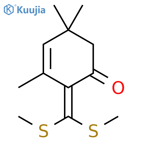 2-(Bis(methylthio)methylene)-3,5,5-trimethylcyclohex-3-enone structure