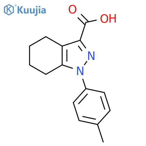 1-(4-methylphenyl)-4,5,6,7-tetrahydro-1H-indazole-3-carboxylic acid structure