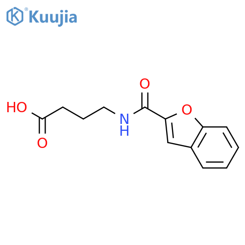 Butanoic acid, 4-[(2-benzofuranylcarbonyl)amino]- structure