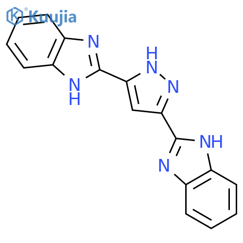 2,2'-(1H-Pyrazole-3,5-diyl)-bis(1H-benzodimidazole) structure