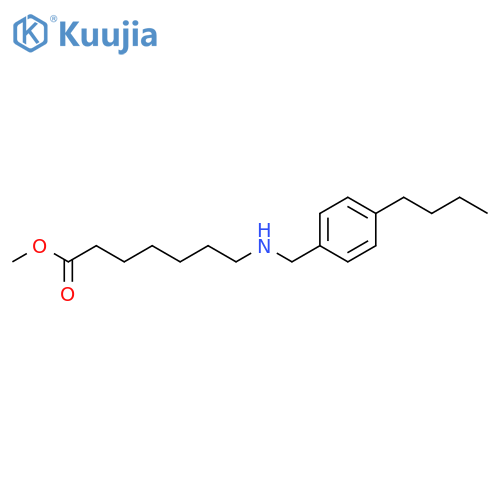 Heptanoic acid, 7-[[(4-butylphenyl)methyl]amino]-, methyl ester structure