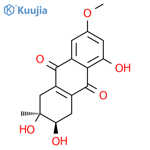 9,10-Anthracenedione,1,2,3,4-tetrahydro-2,3,5-trihydroxy-7-methoxy-2-methyl-, (2S,3R)- structure