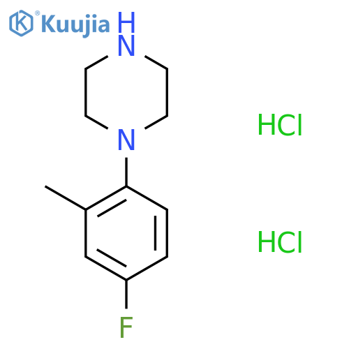 1-(4-Fluoro-2-methylphenyl)piperazine dihydrochloride structure