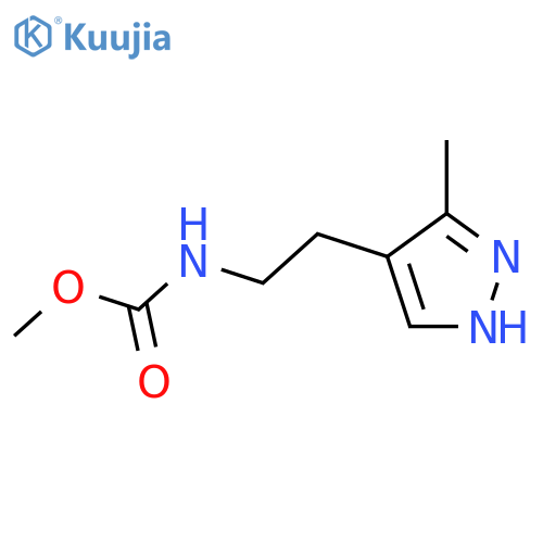 Carbamic acid,[2-(3-methyl-1H-pyrazol-4-yl)ethyl]-, methyl ester (9CI) structure