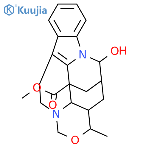 2,14-Methano-1H,6H,14H-indolo[3,2-d][1,3]oxazino[5,4,3-jk][1]benzazepine-14b(4H)-carboxylicacid, 2,3,3a,8,9,14b-hexahydro-15-hydroxy-4-methyl-, methyl ester,(2R,3aR,4S,14bS,14cS,15S)- (9CI) structure