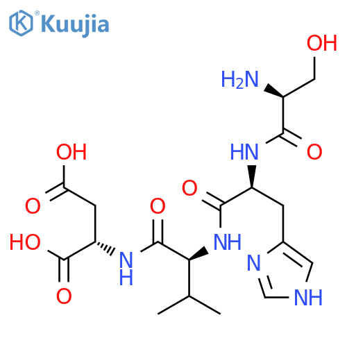 L-Aspartic acid, L-seryl-L-histidyl-L-valyl- structure