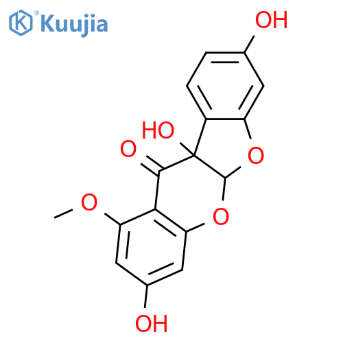 5a,10b-Dihydro-1,3,8,10b-tetrahydroxy-11H-benzofuro[2,3-b][1]benzopyran-11-one; (2R,3S)-form, 5-Me ether structure