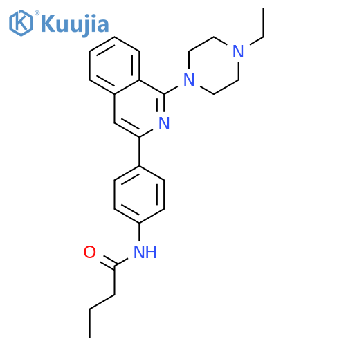 Butanamide, N-[4-[1-(4-ethyl-1-piperazinyl)-3-isoquinolinyl]phenyl]- structure