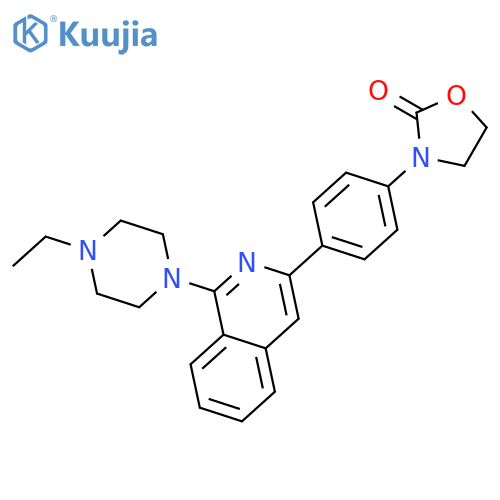 2-Oxazolidinone, 3-[4-[1-(4-ethyl-1-piperazinyl)-3-isoquinolinyl]phenyl]- structure