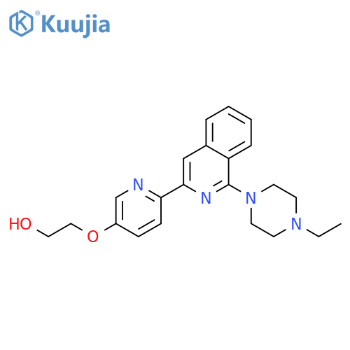 Ethanol, 2-[[6-[1-(4-ethyl-1-piperazinyl)-3-isoquinolinyl]-3-pyridinyl]oxy]- structure