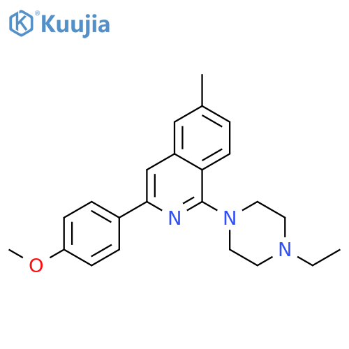 Isoquinoline, 1-(4-ethyl-1-piperazinyl)-3-(4-methoxyphenyl)-6-methyl- structure