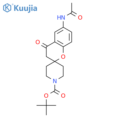 Spiro[2H-1-benzopyran-2,4'-piperidine]-1'-carboxylicacid, 6-(acetylamino)-3,4-dihydro-4-oxo-, 1,1-dimethylethyl ester structure