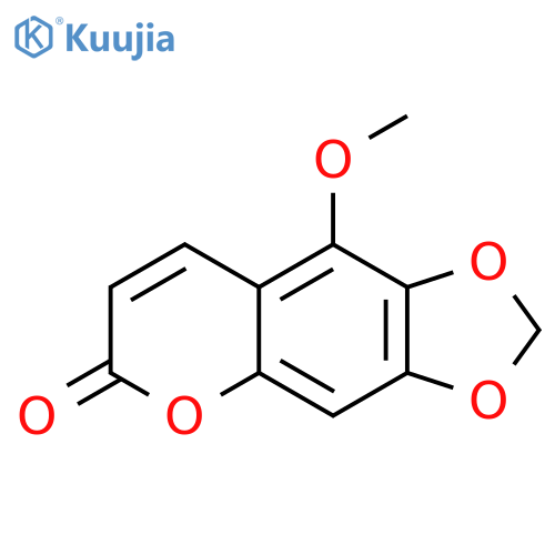 6H-1,3-Dioxolo[4,5-g][1]benzopyran-6-one,9-methoxy- structure