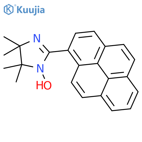1H-Imidazol-1-yloxy, 4,5-dihydro-4,4,5,5-tetramethyl-2-(1-pyrenyl)- structure