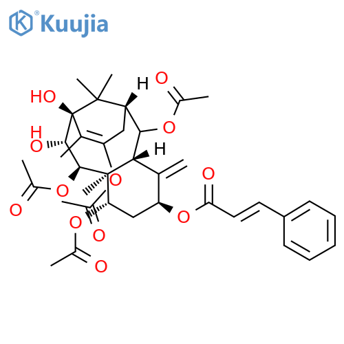2-Propenoic acid,3-phenyl-,(1S,3S,4aR,5R,6R,10S,11S,12R,12aS)-1,5,8,12-tetrakis(acetyloxy)-1,2,3,4,4a,5,6,7,10,11,12,12a-dodecahydro-10,11-dihydroxy-9,12a,13,13-tetramethyl-4-methylene-6,10-methanobenzocyclodecen-3-ylester, (2E)- structure