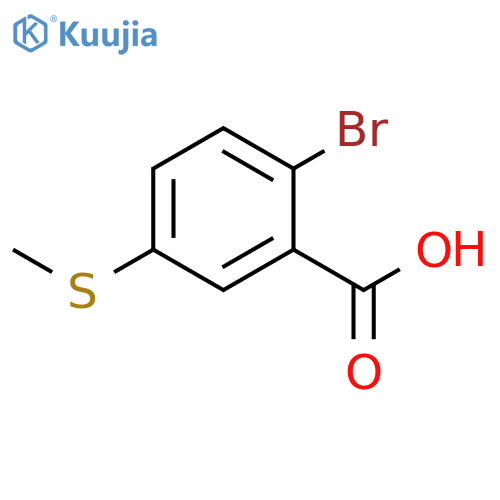 Benzoic acid, 2-bromo-5-(methylthio)- structure