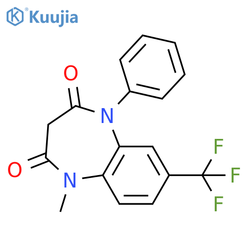 1H-1,5-Benzodiazepine-2,4(3H,5H)-dione,1-methyl-5-phenyl-7-(trifluoromethyl)- structure