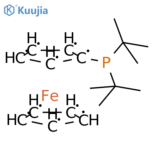 Di-tert-butylphosphinoferrocene structure