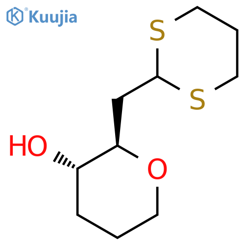 2H-Pyran-3-ol, 2-(1,3-dithian-2-ylmethyl)tetrahydro-, (2R,3S)-rel- structure