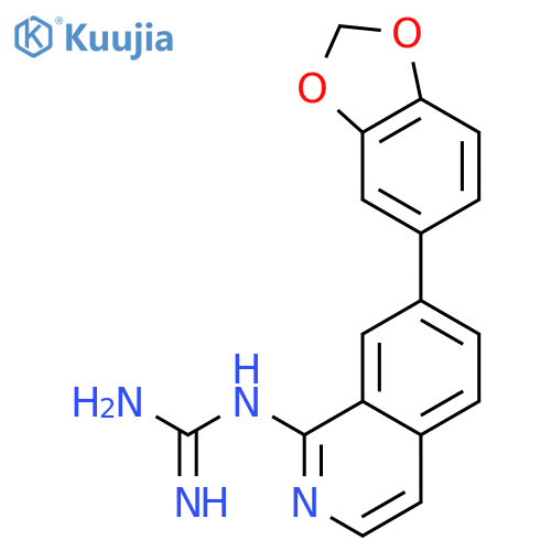 Guanidine, [7-(1,3-benzodioxol-5-yl)-1-isoquinolinyl]- structure